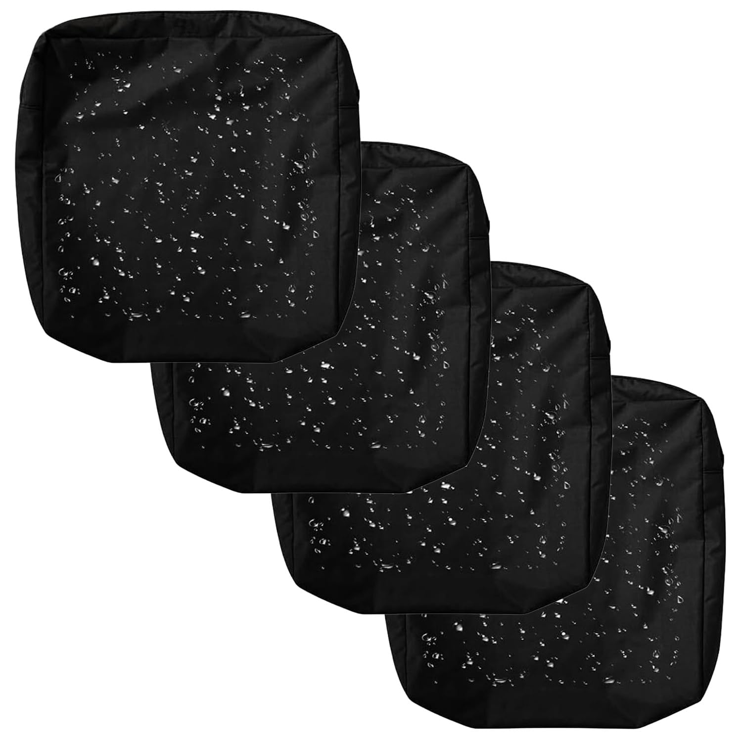 Uhvujdui Color 3 1/2/4Pcs Waterproof Seat Cushion Covers 50X50 60X60cm Garden Sofa Cushion Slipcovers With Zipper For Indoor Outdoor Patio Chairs Couch Rattan Furnitur(,50X50x5cm(4Pc))