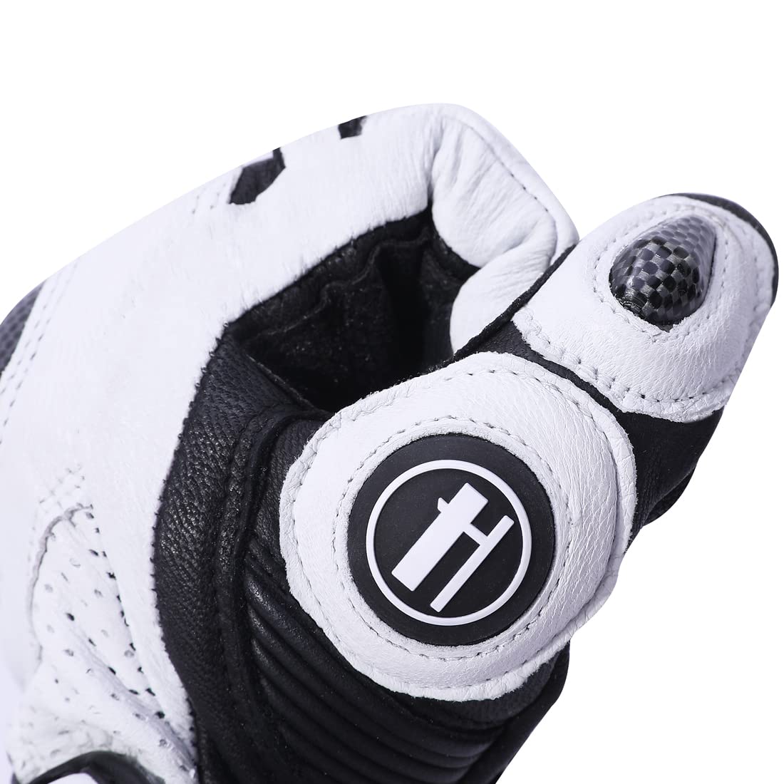 Harssidanzar Gants de Moto pour Hommes et Femmes,Gants de Moto de Protection des articulations en Fibre de Carbone pour Sports motorisés KM045