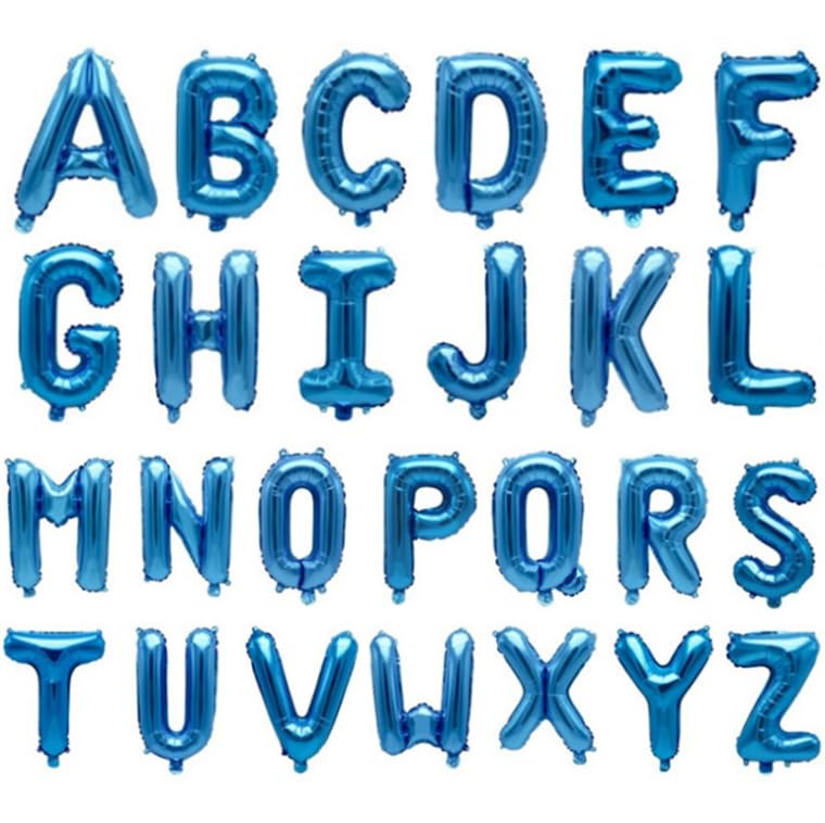 Folieballon Blauwe Letter 'V' - Groot