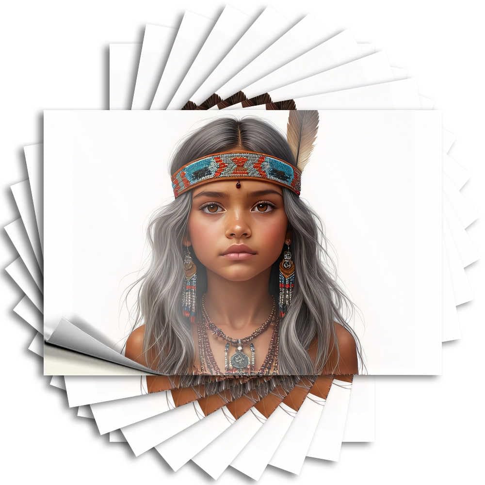 Tattoo - Crazy Bottle Native American Headdress with Feathers and Beads for Standing Home Gifts(8X12CM)