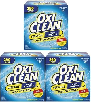 OxiClean Made in the USA Costco 12.0 lbs 5.26 kg Oxi Soak Bleach Stain Set of 3