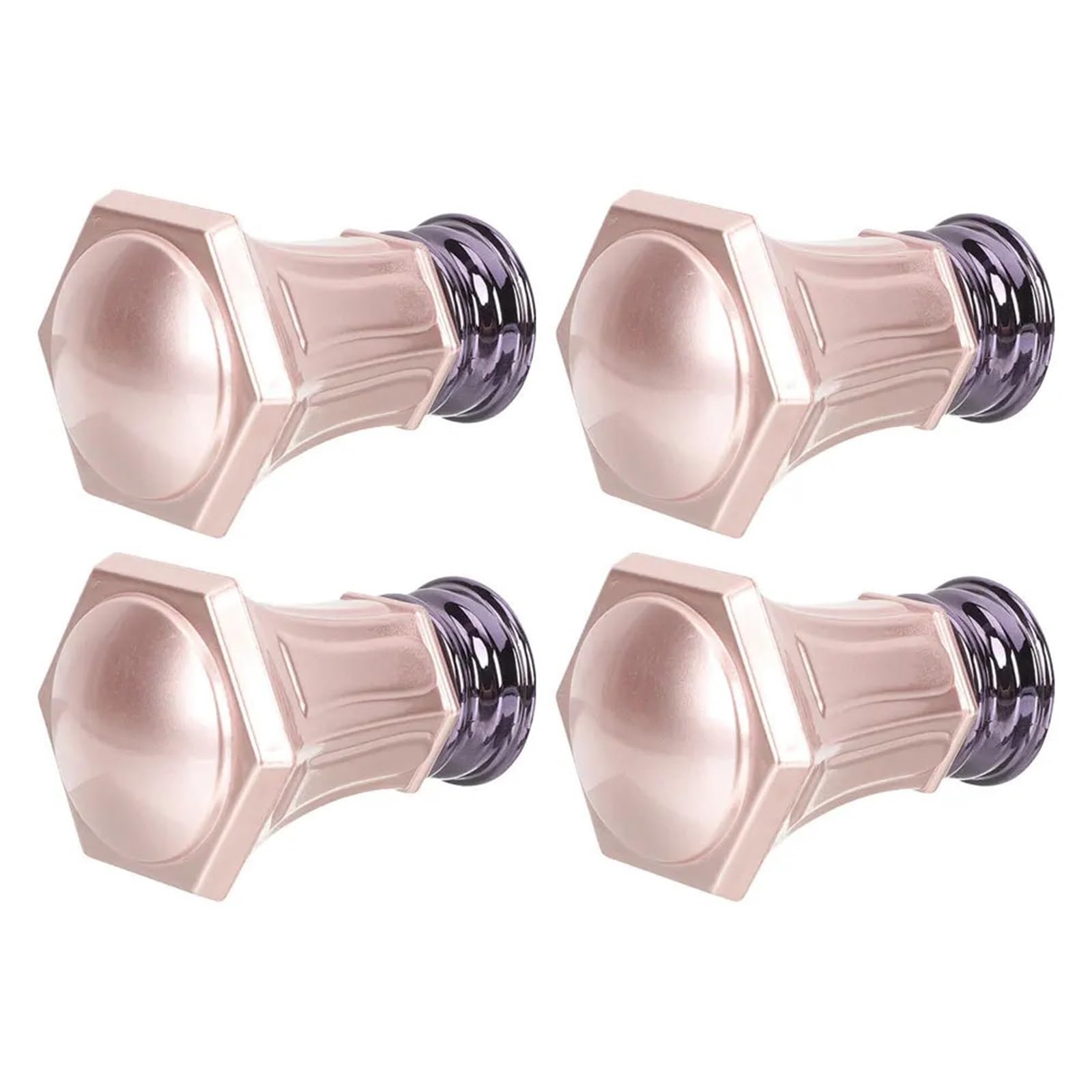 LUYSGBXR Curtain Rod Head Curtain Rod Head 4Pcs Rose Gold Finials Decorative Drapery End Caps Window Pole Rail