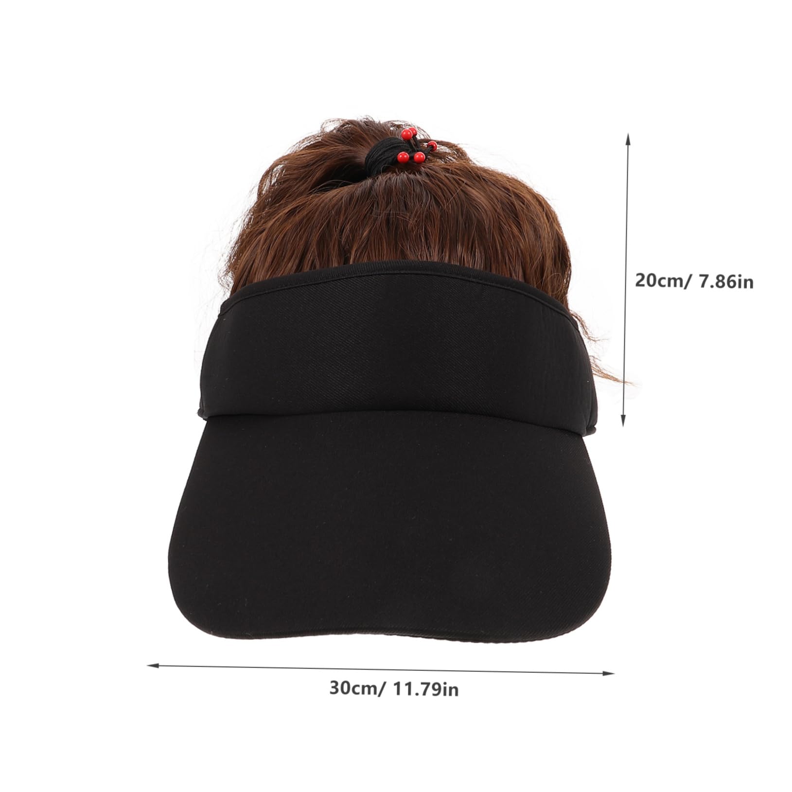 VANZACK Baseball Caps Wig Hat Fashionable and Versatile Suitable for Workout Daily Life Office Black