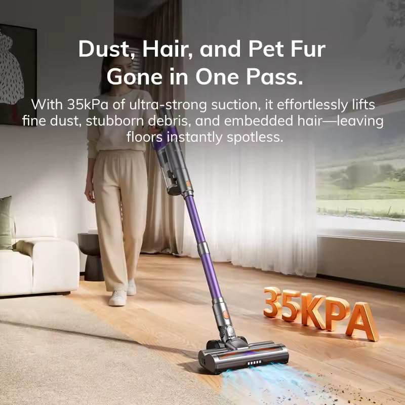 Image of ILIFE S90 Pro Handheld Vacuum Cleaner with Auto-Empty Station, 35kPa Strong Suction, Washable Filters, Multiple Attachments, Lightweight Design, Sofa, Car Cleaner, LED Light, Easy to Store