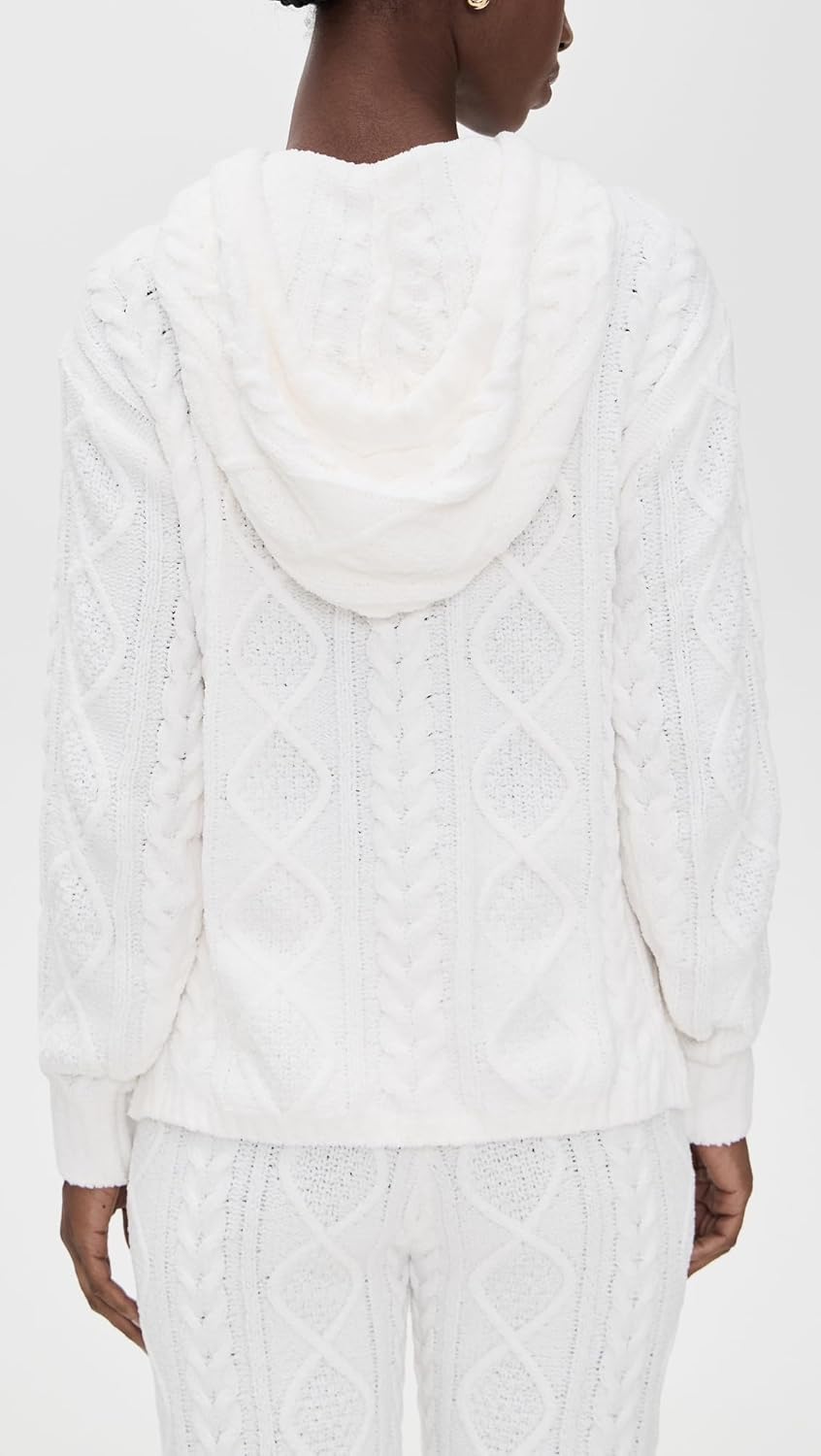 PJ Salvage Women's Cozy Chenille Cable Knit Hoodie - Image 4