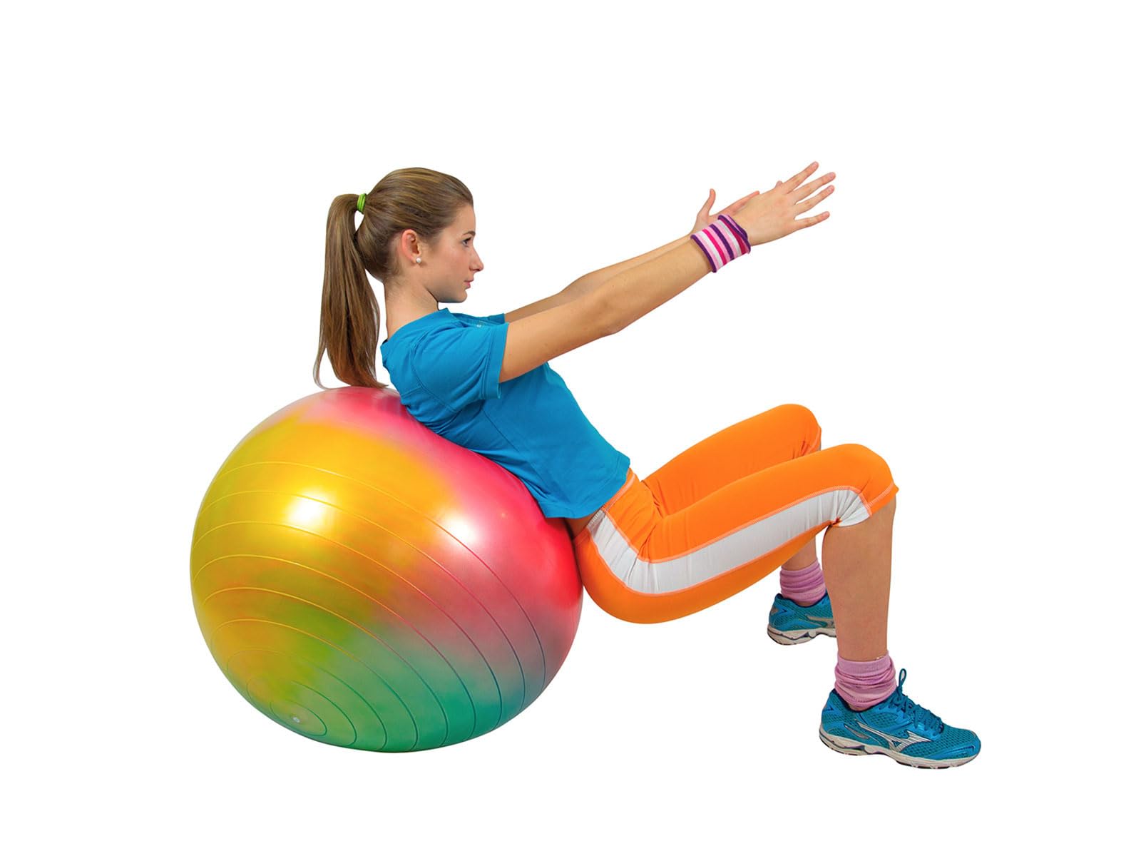 GYMNIC Arte Palla da ginnastica multicolore per fitness max Ø 65 cm, fisioterapia e riabilitazione, ideale per esercizi posturali e come seduta dinamica, dispositivo medico classe I