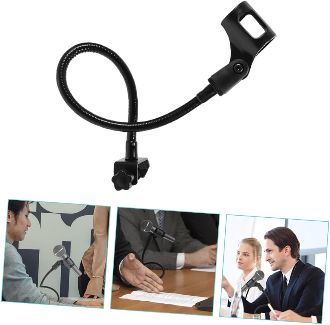 Microphone Stand Microphone Arm Stand Desk Mic Gooseneck Stand Lavalier Mic Desktop Mic Stand Racks Iron Storage Rack Spray Paint Cell Phone Tripod