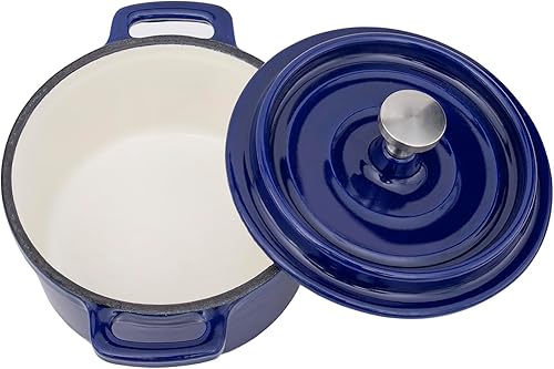 Miniatura 2 de Flavehc Mini Cocotte - Mini horno holandés de 16 onzas, 0.5 cuartos de galón, asador de ajo de hierro fundido para horno, ajo, olla confitada,