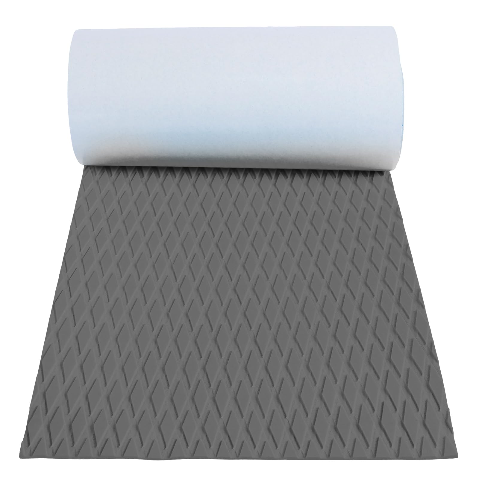 Foribyw Boat Flooring EVA Foam Decking Sheet Faux Teak Marine Carpet Non Slip Boat Carpet Marine Boat Mat Self-Adhesive Boat Deck Carpet for Motorboat RV Yacht Kayak Surfboard 120x30x0.5cm(dark grey)
