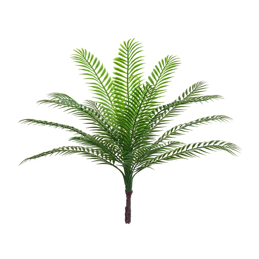 Happyyami Home Decor Office Decor Artificial Leaves Stems Green Plant Branch Artificial Farmhouse Greenery Fake Chrysalidocarpus for Wedding Party Decoration Home Decor Office Decor