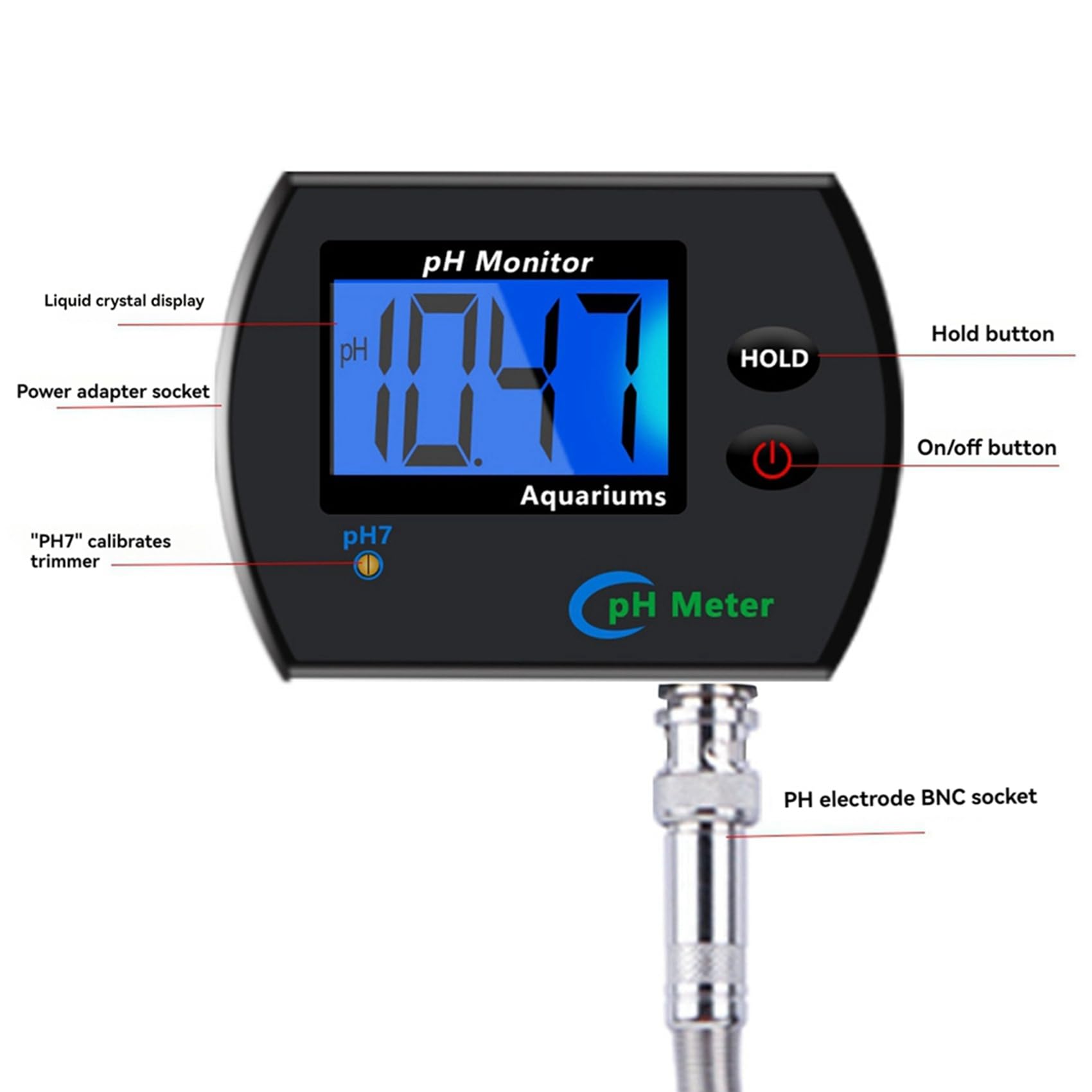 2X Digitale Acqua Potabile per Acquario Monitor PH Online Tester Professionale Accurato Della Qualità 'Acqua Spina UE