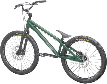 BMX Bicycle, 24 Inch BMX Bike, Stunt Action, Cycling Competition, Chromoly Frame, Trial Bike, Perfect for Beginners, Green
