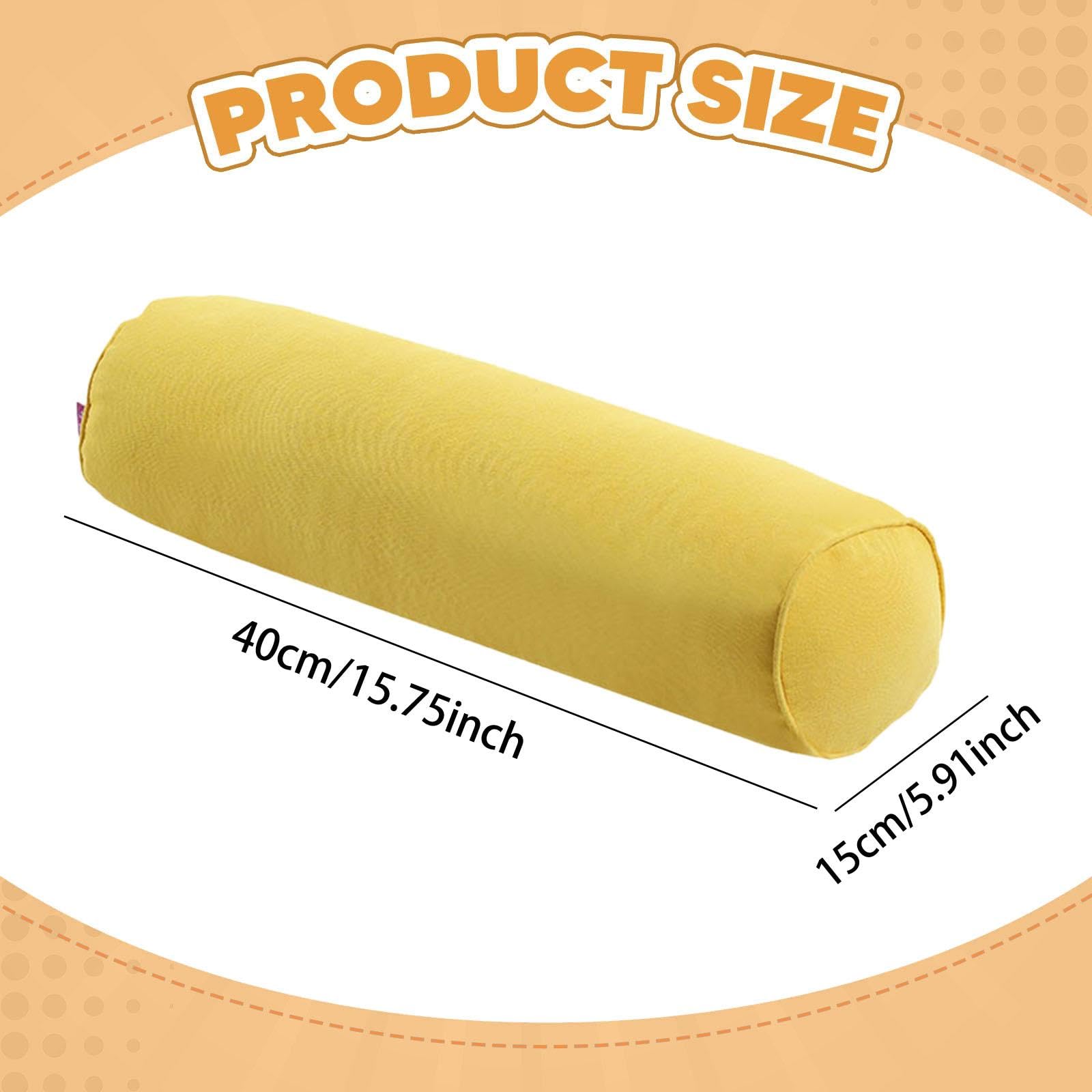 Almohada cilíndrica para Adultos, Ideal para decoración del hogar. Cómoda, con Soporte Firme para Las piernas, Viajes y para Dormir.