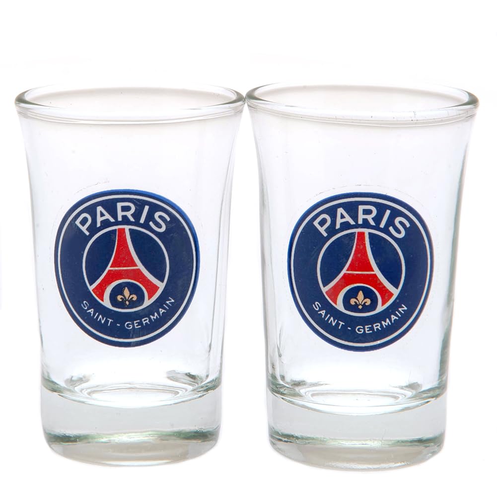 PSG Schnapsglas-Set – 2 Stück, Offizielles Fan-Artikel Mit Wappen