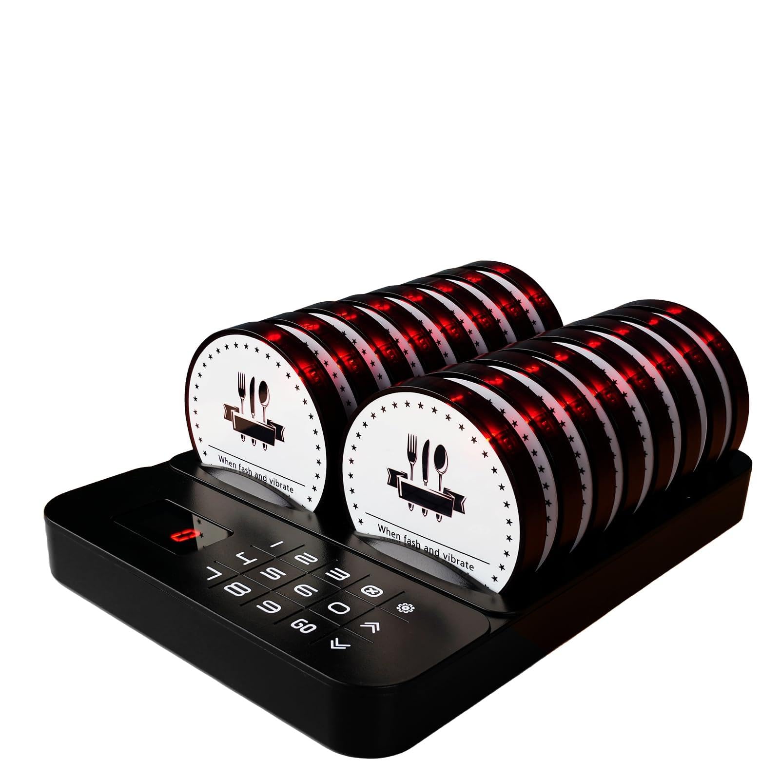 YYCalling 16 Restaurant Pager System Guest Pagers for Cafe, Fast Food Court