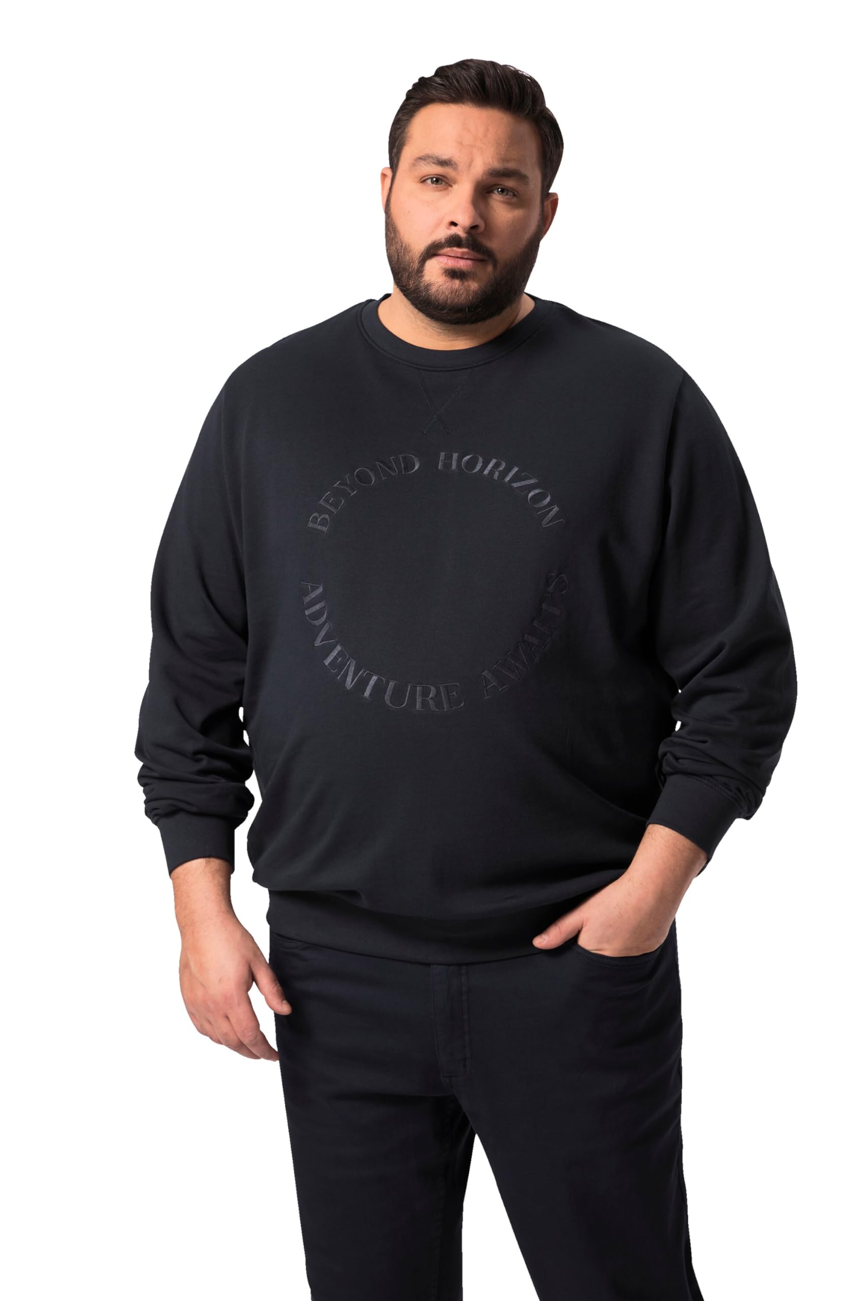 Men Plus Herren große Größen Übergrößen Menswear L-8XL Sweatshirt, Bruststick 829740