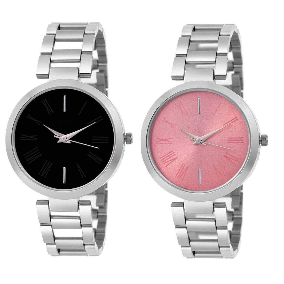 Purna Fashion Casual Women Quartz Dial s Stainless Steel Watch- Purna_S-254; Combo-2 (B084VKSL4D) Amazon Price History, Amazon Price Tracker