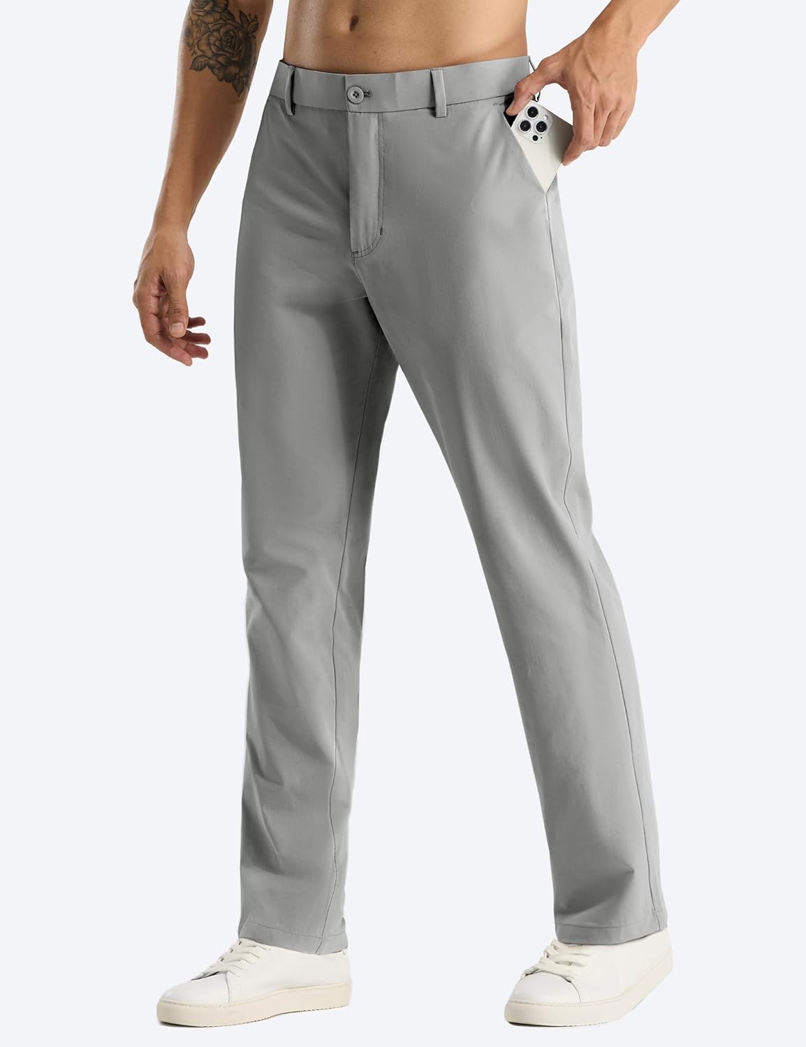 MIER Mens Golf Pants, Lightweight Work Dress Pant 30", Classic Fit Trousers Comfy Slacks for Business Casual with Pockets - Image 2