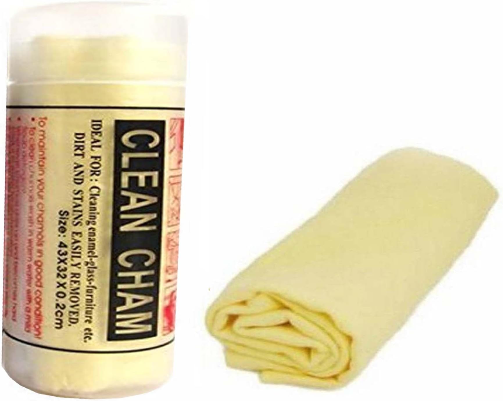 Clean Cham® Liquid Absorbing Chamois Cloth for Car Cleaning Microfiber Cloth Small 1 Piece 43 CM x 32 CM