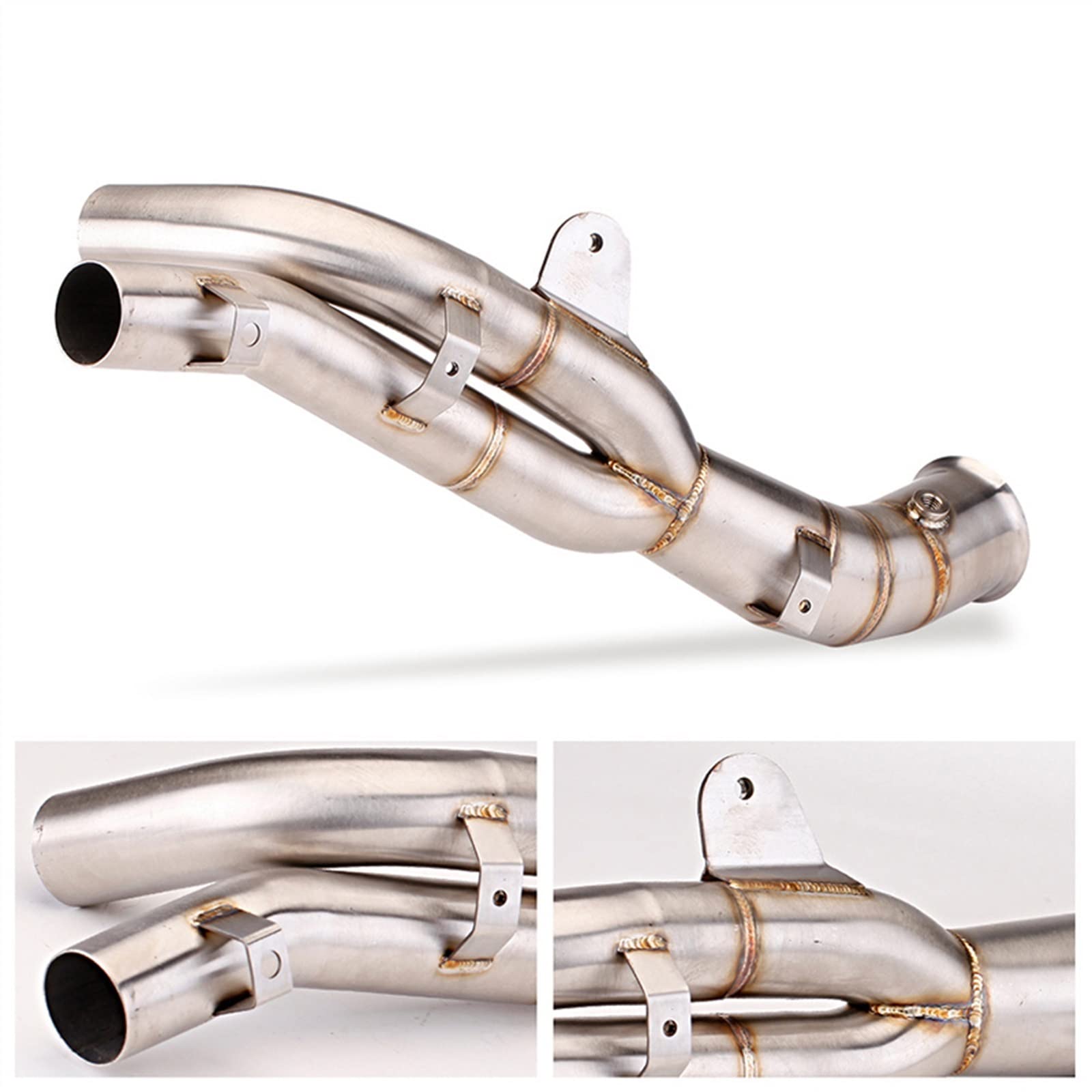Silenziatore di Scarico Moto Modificato in Acciaio Inossidabile 51MM per Y&amaha R1 Decat Pipe 2009 2010 2011 2012 2013 2014 Middle Link Pipe Slip On Escape Moto
