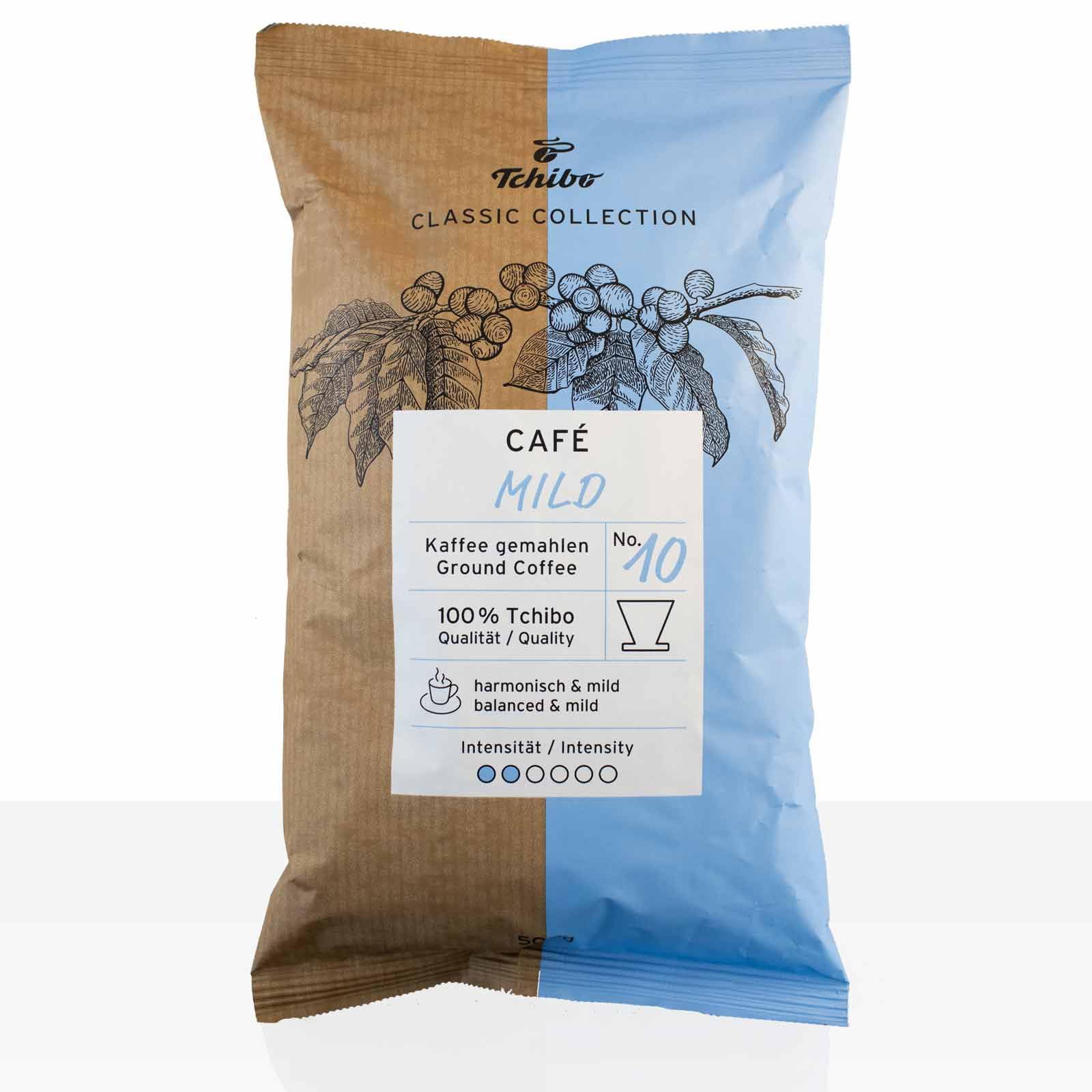 Tchibo Cafe Classic Mild - 16 x 500g Kaffee gemahlen, Filterkaffee