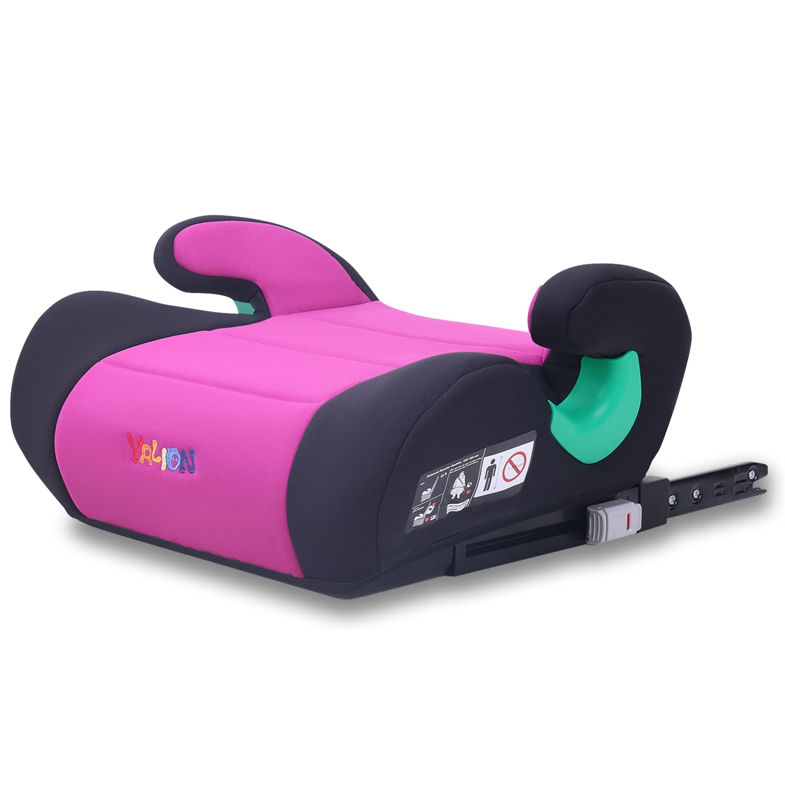 YALION Sitzerhöhung Auto Kinder Kindersitzerhöhung ISOFIX | Nach i-Size Norm R129, Kinderautositz/Autositz für Kinder 125-150cm(ca. 6-10 Jahre), 3-Punkt-Gurt