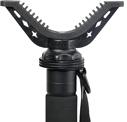 Miniatura 10 de HUNTPAL Portable Bench Shooting Tripod Table Shooting Stick Gun Rifle V Yoke Rest Gun Holder for Target Shooting Range Outdoor Hunting, Aluminum