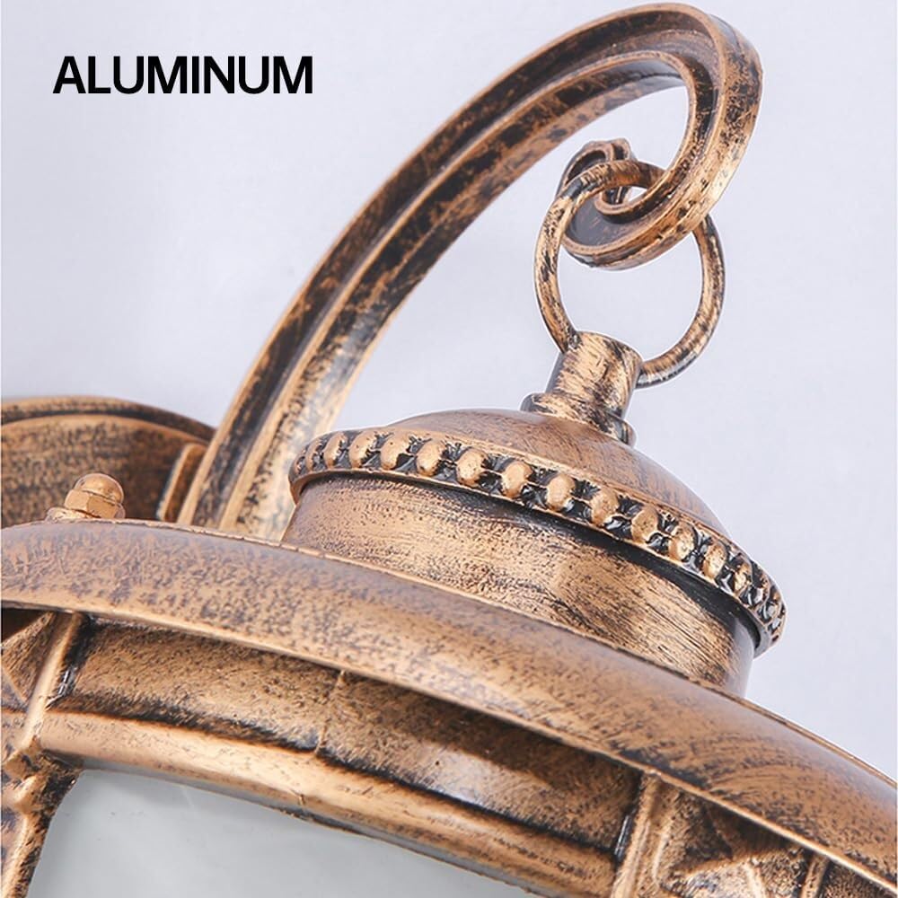 Wejścia Lampa Zewnętrzna Wodoodporne Zewnętrzne Lampy Ścienne Aluminiowe Kinkiety E27 Szklana Latarnia Ogrodowa Lampa Ścienna Na Taras Balkon Oświetlenie Ogrodu(Black,4 Pack)