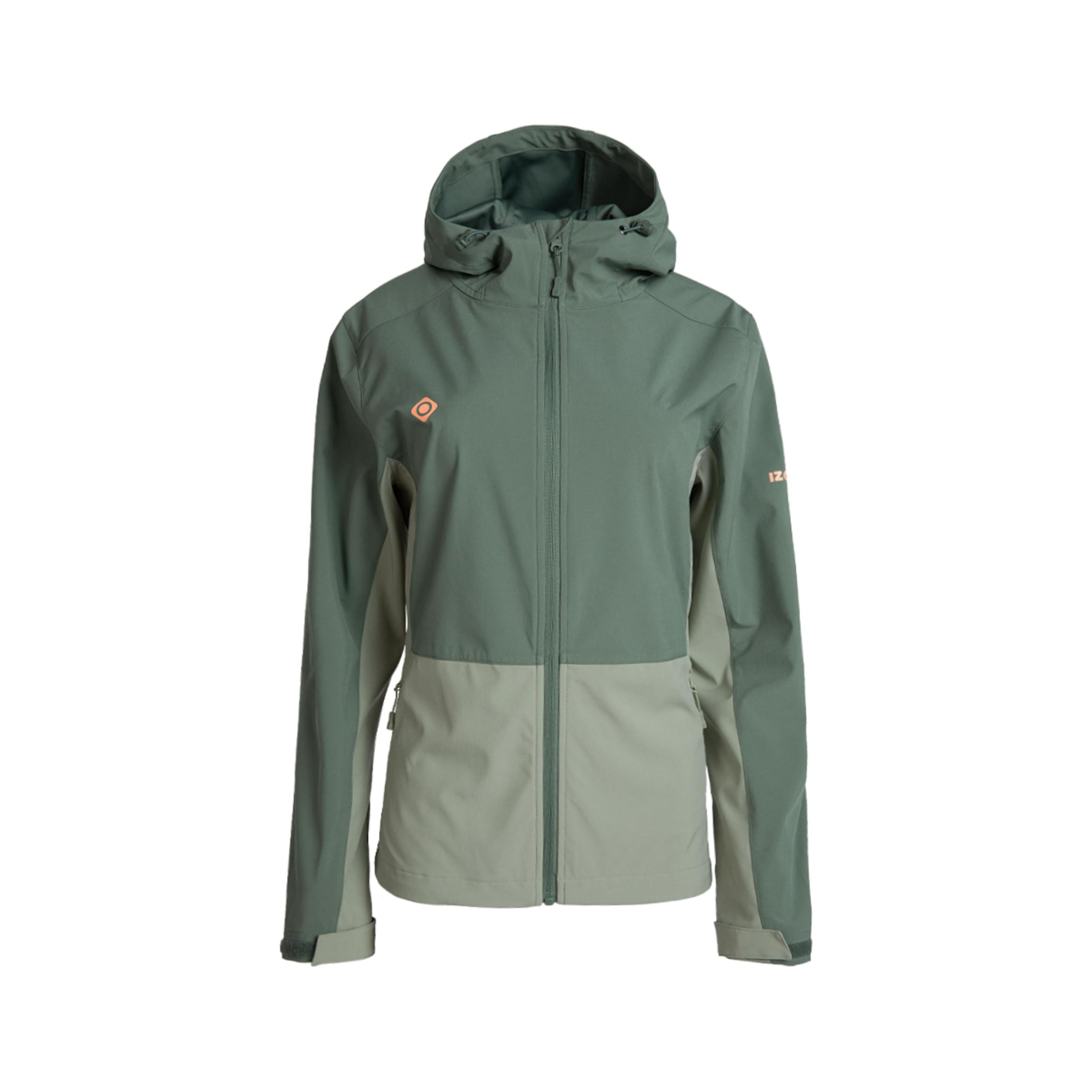 Izas Lanett W Chaqueta de Mujer Soft Shell AWPS Cortavientos Resistente al Agua Térmica Transpirable para Montaña y Uso Urbano con Capucha y Puños Ajustables