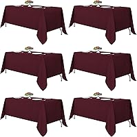 Vista 10 de Fitable - Paquete de 8 manteles rectangulares: telas de mesa lavables, resistentes a las manchas y sin arrugas, cubiertas de mesa reutilizables
