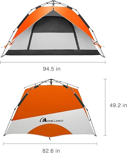 Miniatura 7 de MOON LENCE Tienda de campaña familiar desplegable para 4 personas, carpa portátil instantáneaautomática impermeable a prueba de viento para camping,