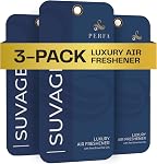 Suvage Card Air Fresheners | Pack of 3 Hanging Car Air Freshener for Men | Odor Eliminating Technology, Masculine Fragrance Oil Scented | 6 Weeks Longevity Long Lasting Fragrance Diffuser by Perfa