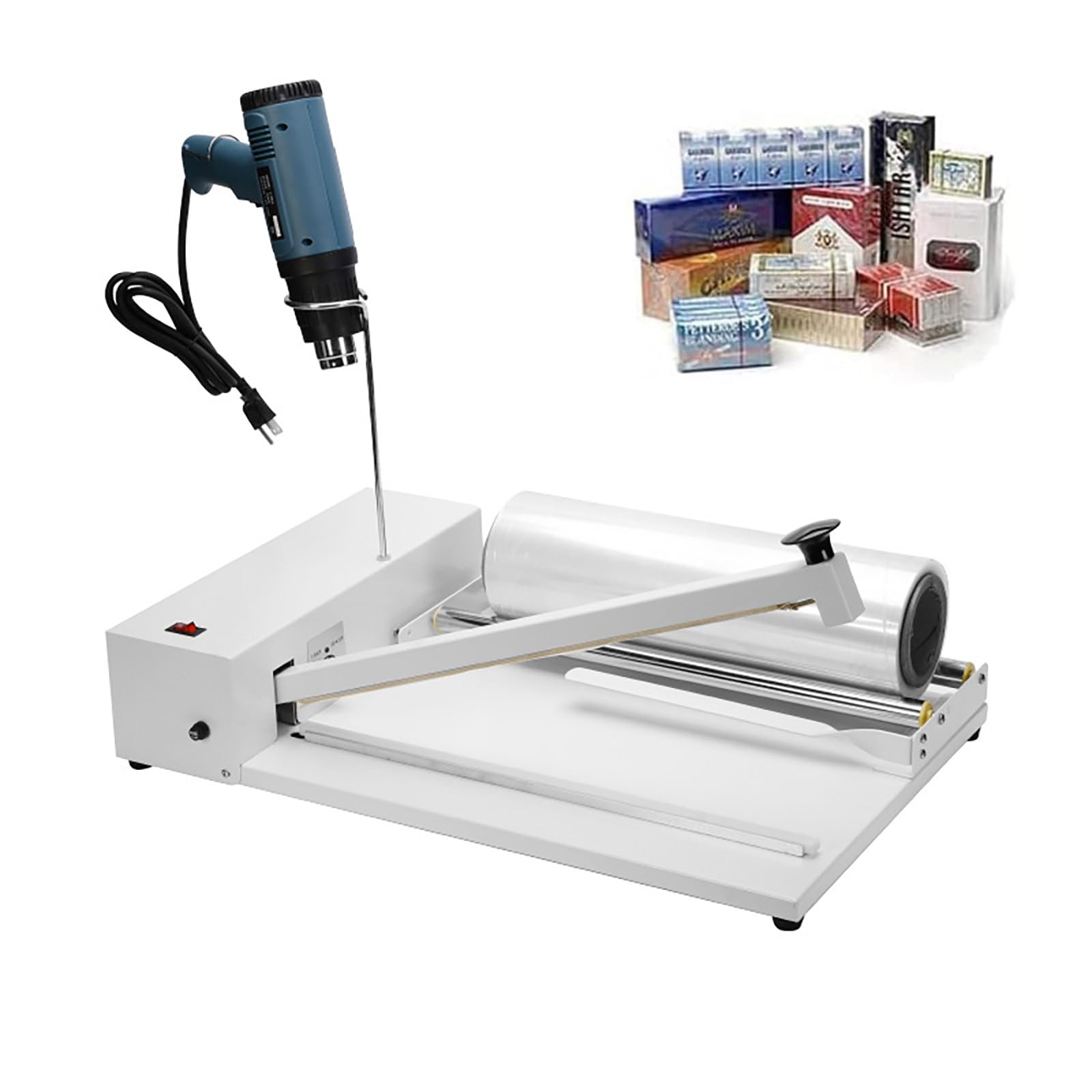 Scellant rétractable 45 cm, pistolet thermique 530 W, compatible avec film PE POF pour emballage