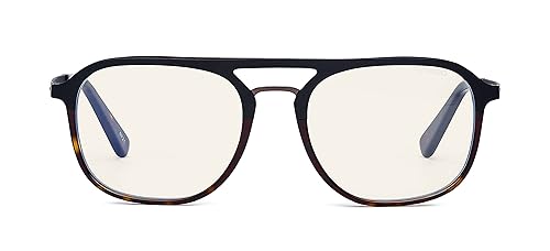 Miniatura 2 de Bollé Safety - OSLO, gafas de seguridad con bloqueo de luz azul, acetato negro mate y tortuga translúcida, lentes de PC Plano