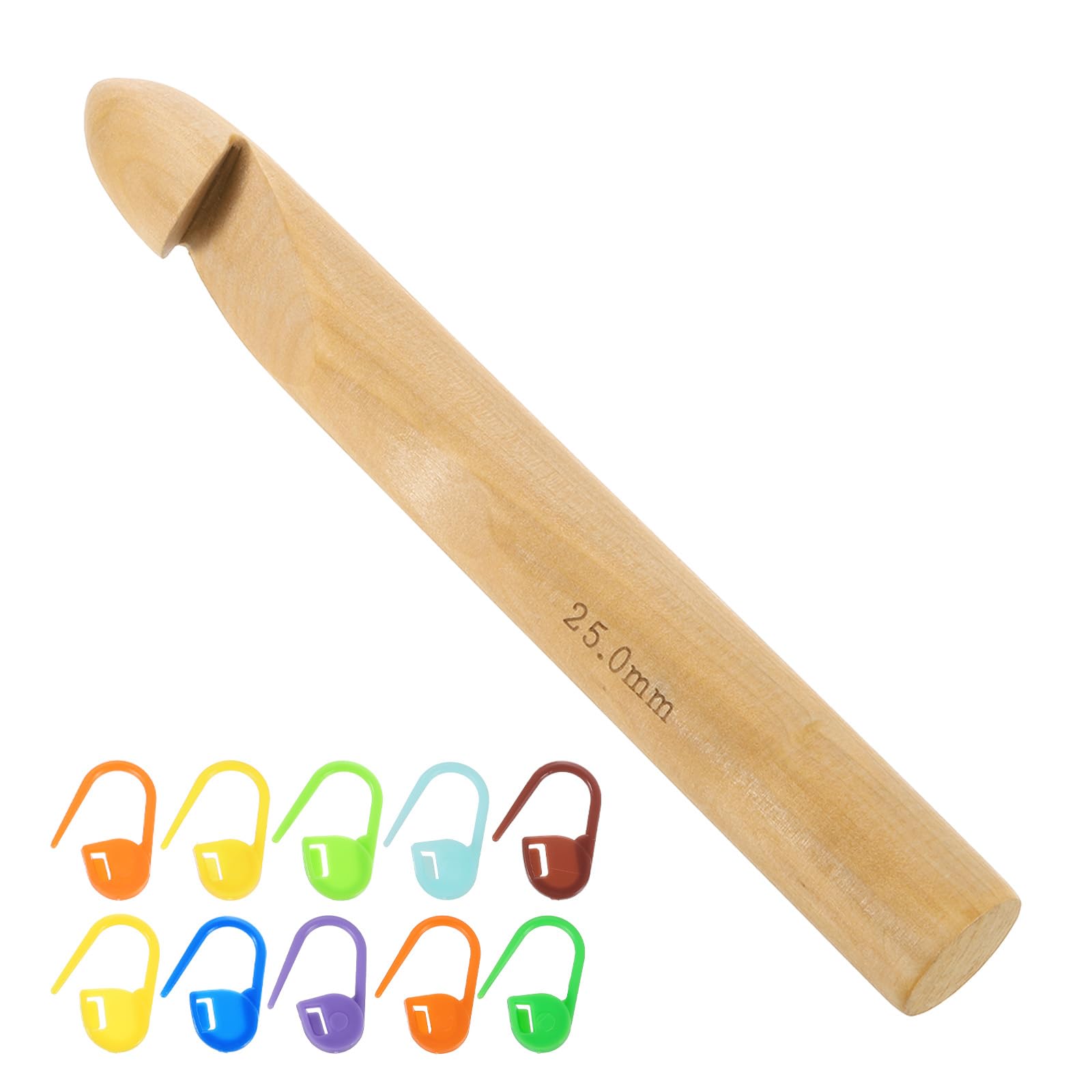 Amazon.com: uxcell Wood Huge Crochet Hook 25mm US Size U Big