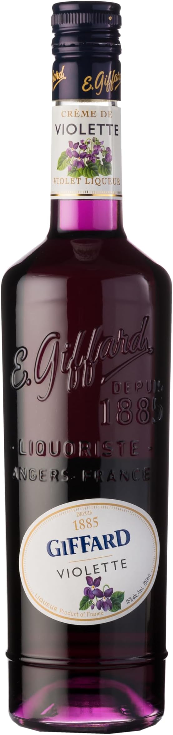 GIFFARD - Crème de Violette - Violet Liqueur - French Recipe - Floral and Intense for Classic Cocktail Twists - 70cl, 16% vol