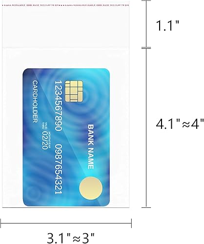 Miniatura 2 de Bolsas pequeñas autosellantes, 500 bolsas de celofán adhesivas de 3 x 4, bolsas de plástico transparente de 1 mil para joyas, aretes, dulces,