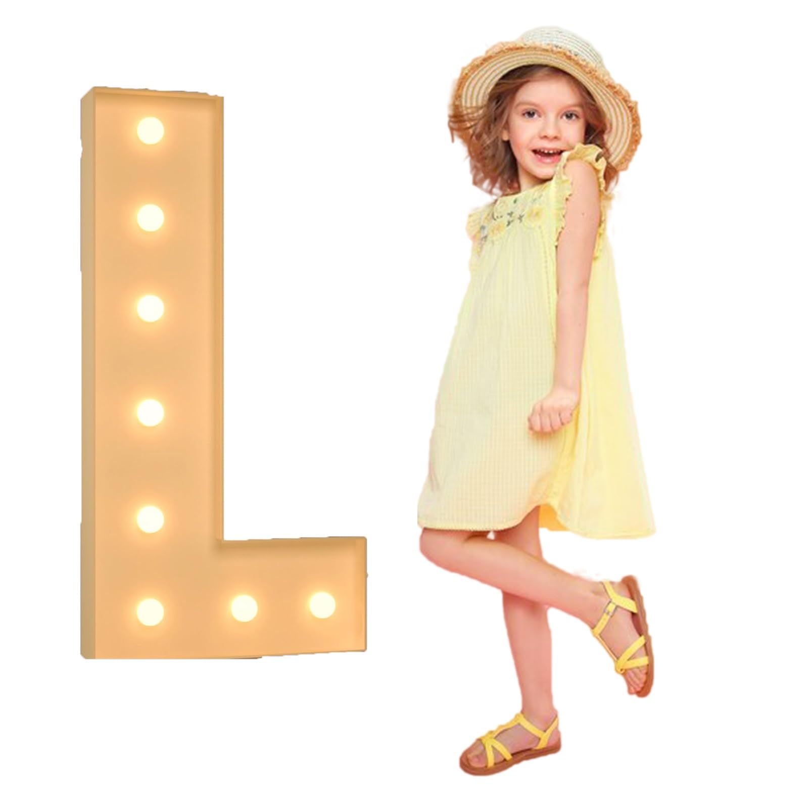 3ft Splicing Letters Light DIY Giant Letters For Baby Shower Birthday Party Backdrop Decorations For Prom Party Bar Birthday Family Christmas Valentin’s Day Anniversary Holiday(Color:Letters L,Size:3.