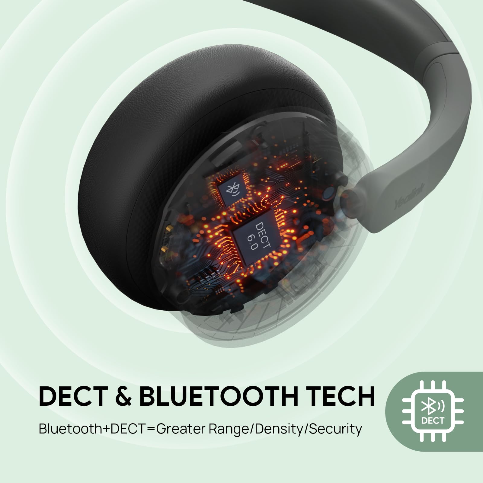 Yealink WH64 Hybrid DECT&Bluetooth Headset 492ft Range - Dettaglio