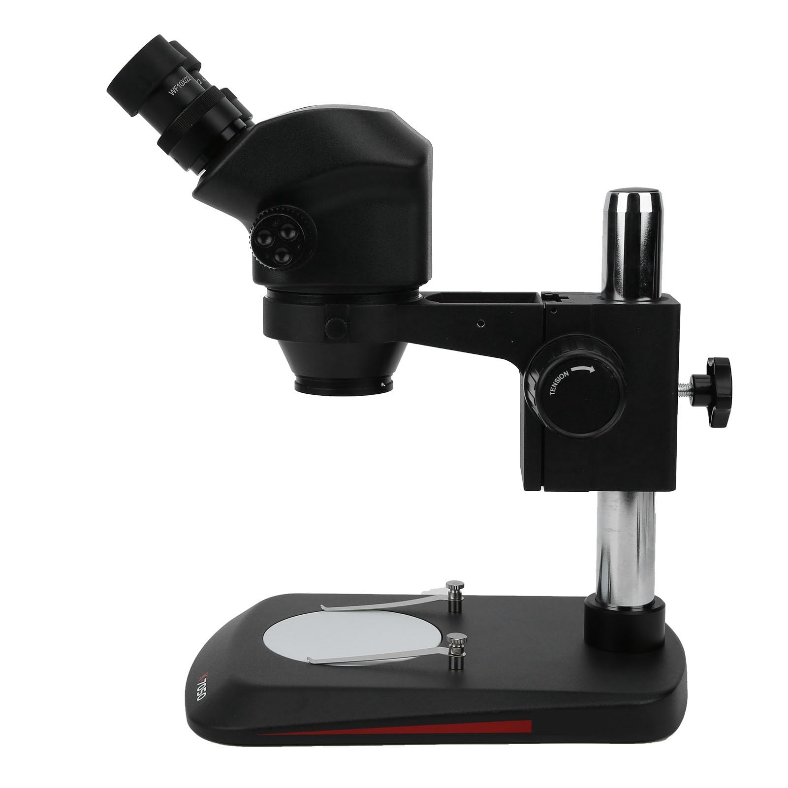 Cocoarm Microscopio Biológico Microscopio Estéreo de Plástico K 7050 Zoom de 7 a 50x Cabeza Binocular de 45 Grados Oculares 10x Distancia de Trabajo de 10 Cm para Reparación de Teléfonos PCB