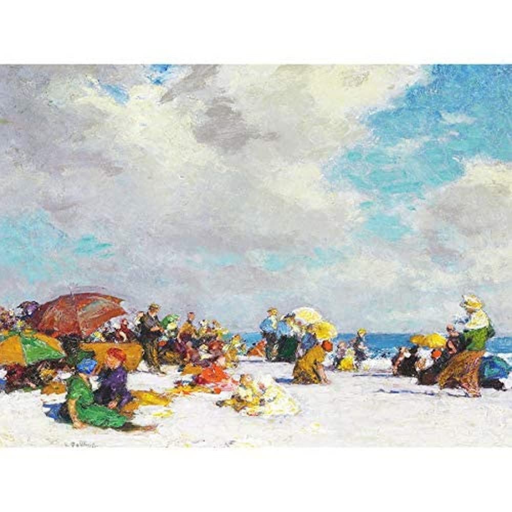 Potthast Summer Afternoon Beach Seascape Painting Art Print Canvas Premium Wall Decor Poster Mural
