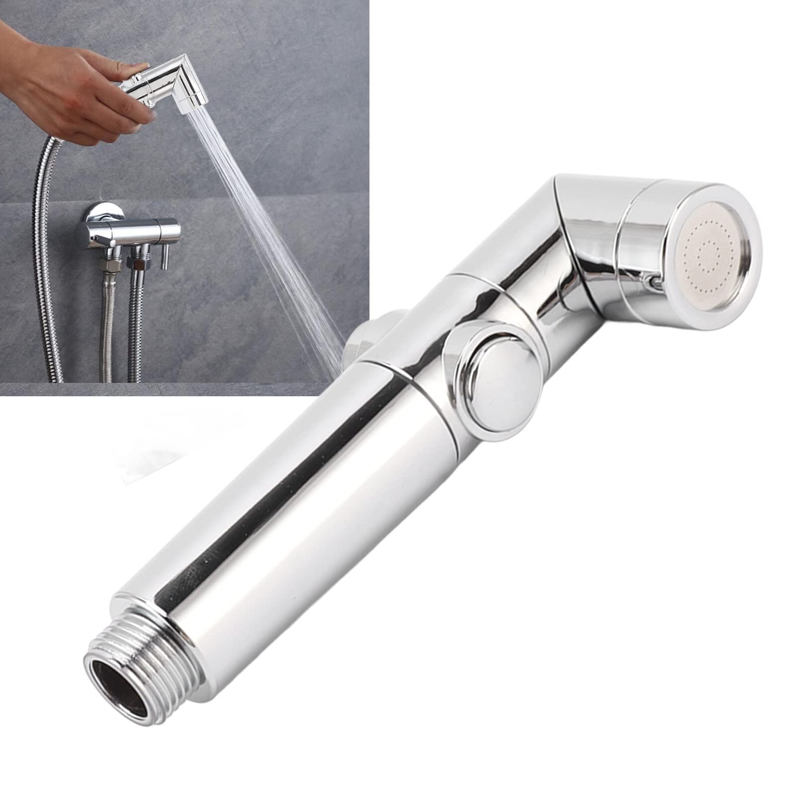 Bidet Sprayer for Toilet Stainless Steel Handheld Pressurized Nozzle Spray with Ergonomic Handle for Feminine Baby Wash Pet
