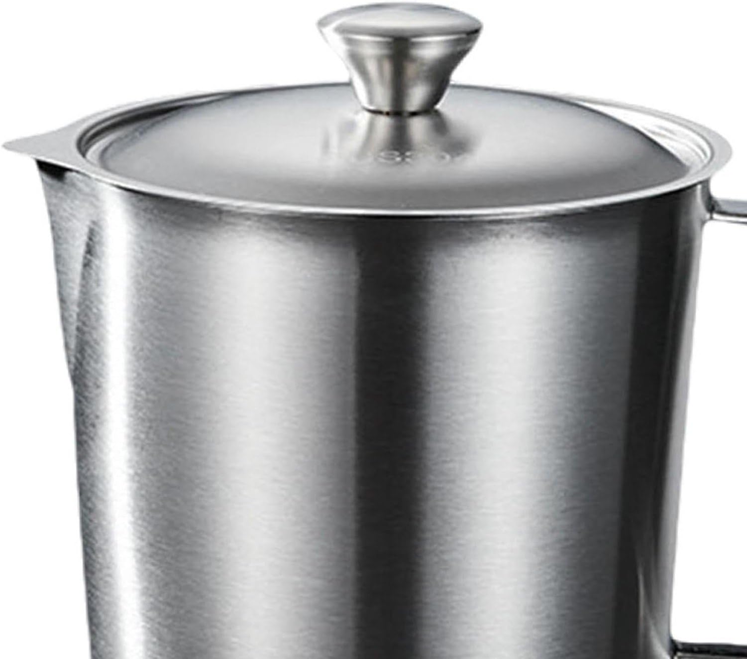 Misurino in Acciaio Inox per Latte con Manico, Bricco per Schiuma, Accessorio da Cucina per Mescolare, Adatto per Preparare caffè e Dolci, 2000ml, 2000ml