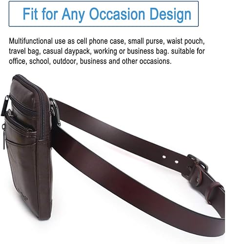 Miniatura 7 de Riñonera para hombre apta para iPhone 14 13 12 11 Xs Max cinturón bolsa para smartphone de 7.0 pulgadas con funda gruesa de doble capa Defender