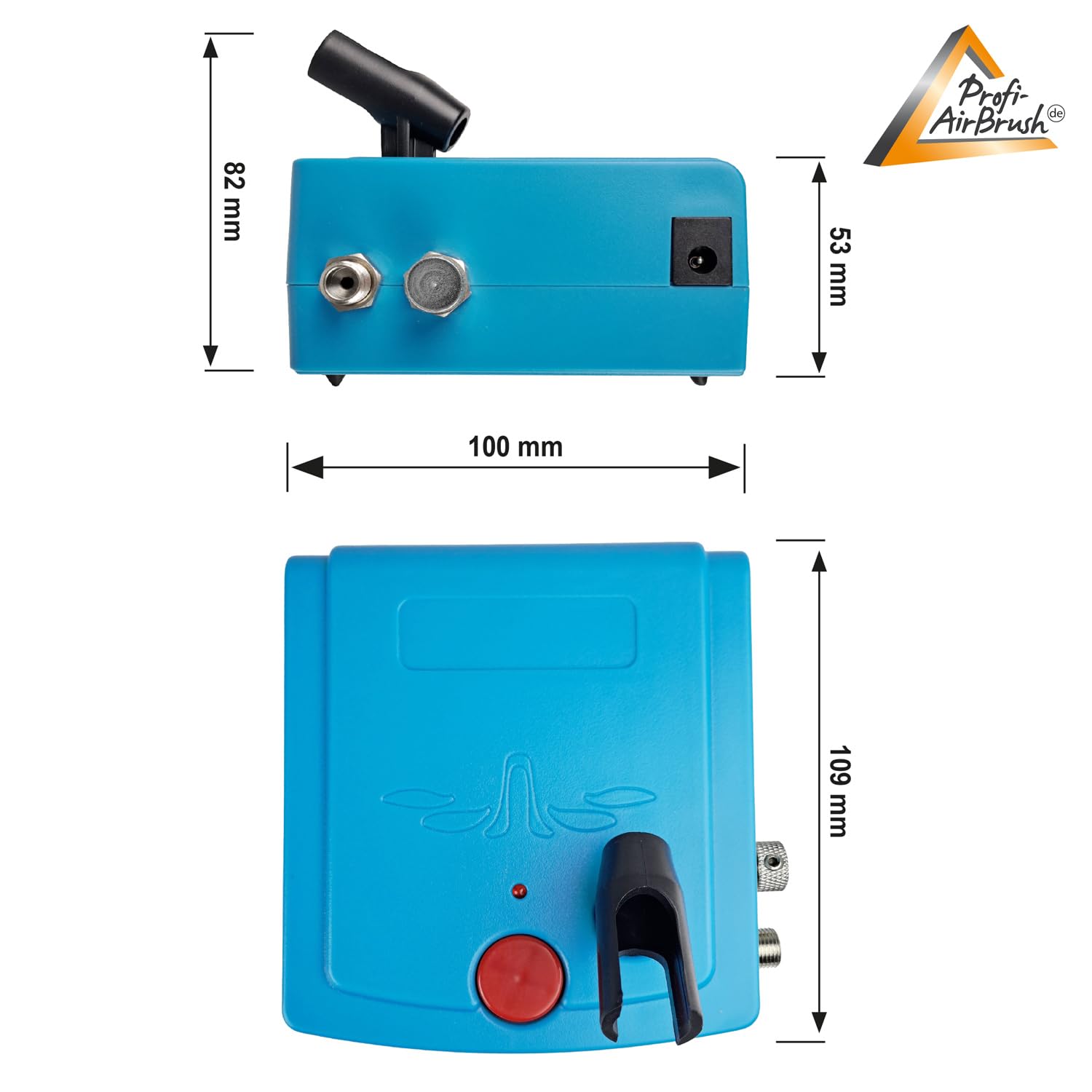 Carry I Airbrush Set zestaw kompresorów do aerografu, pistolet natryskowy Single Action 207D z igłą/dyszą 0,3 mm, optymalny zestaw do aerografu dla wszystkich początkujących w przystępnej cenie.