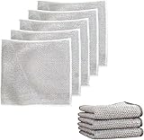 SHAMSHON Multipurpose Dish Washing Wire Towels (3 Pack) Wet & Dry Reusable Dish Cleaning Cloth No Dust, No Lint, No Scratch Kitchen Utensils