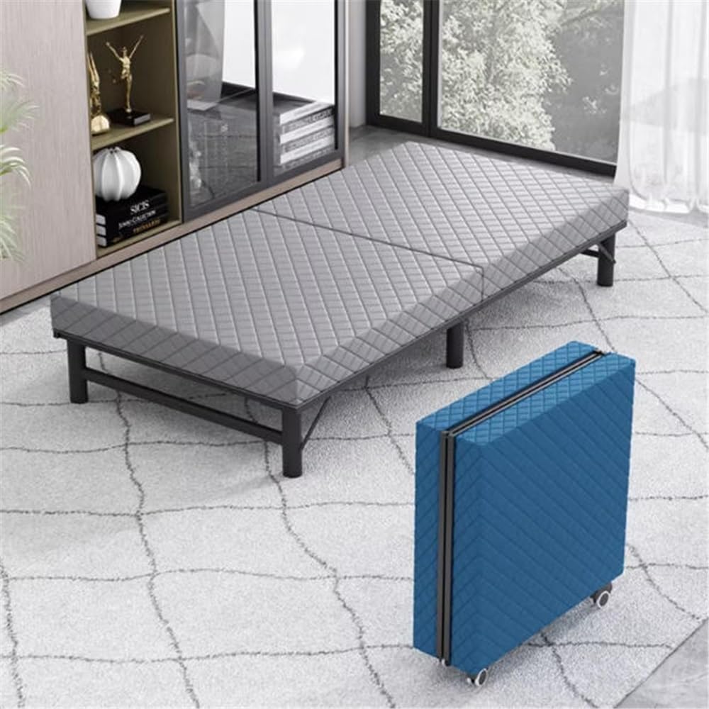 Lit de Camp Pliable Lit Pliant Famille Hôtel Adulte Simple Petite Maison Bureau partagé Sieste Lit Pliable(XL)