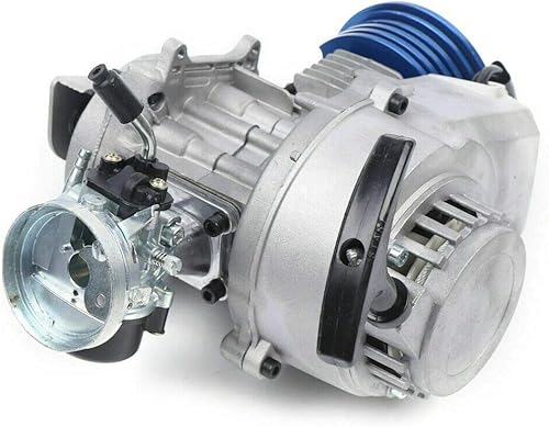 Miniatura 5 de Motor de motor de 49 CC de 2 tiempos de carreras, motor completo de arranque motorizado, kit de motor de bicicleta motorizada para bicicleta de