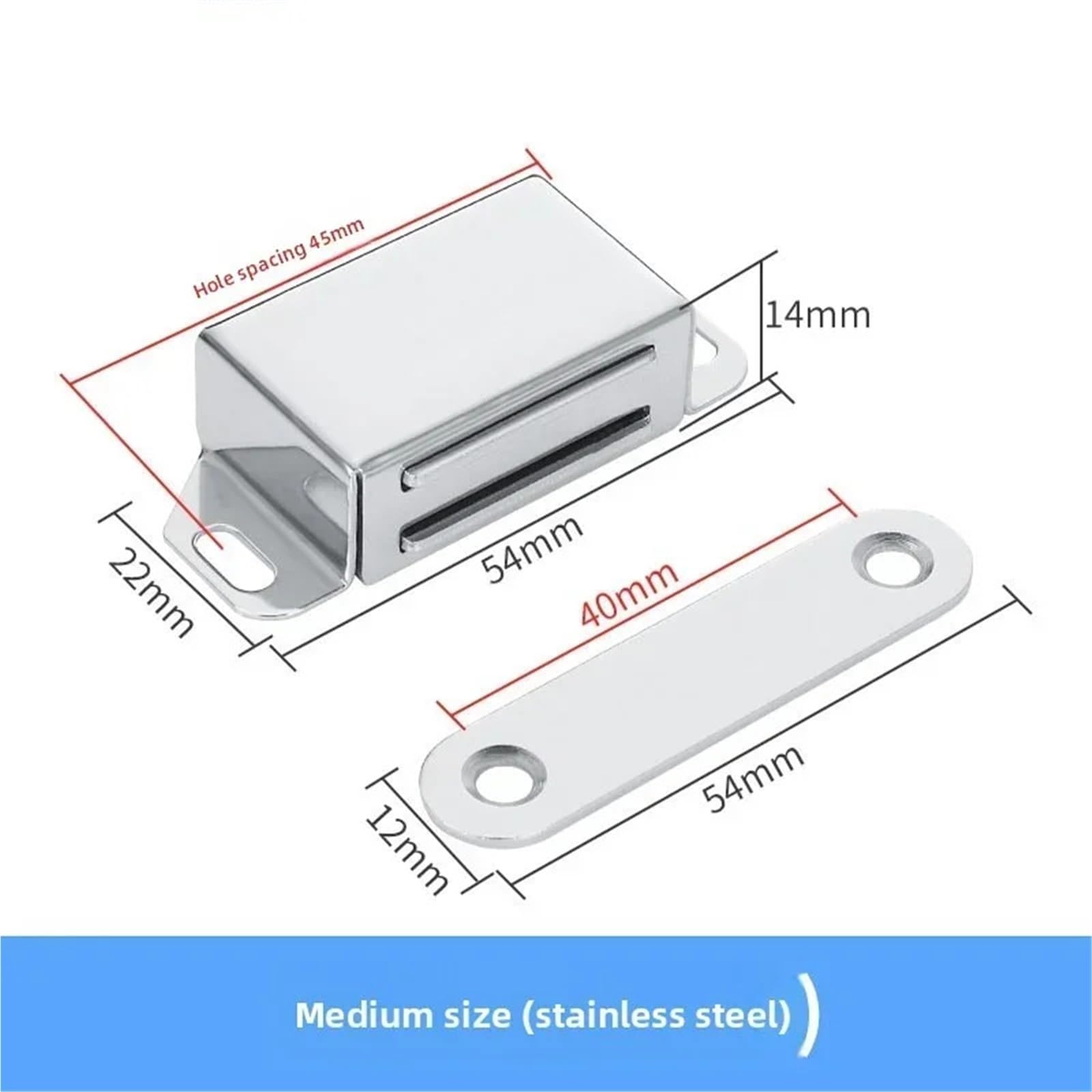 Fibbia magnetica for porta in acciaio inossidabile for armadi