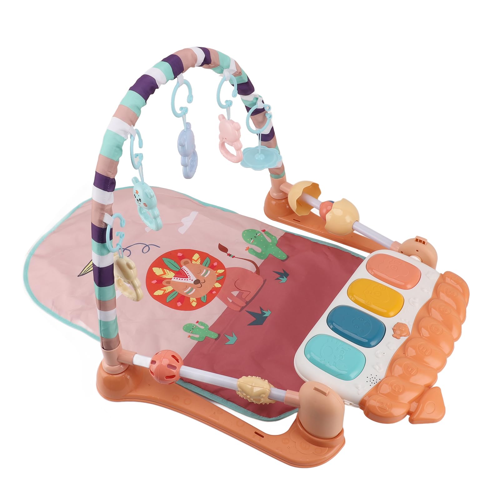 Tappetino per Kick and Play per Neonati, Tappetino da Gioco per Palestra per Bambini con Specchio, Centro attività per Tappetino per la Pancia per Giocattoli Neonati